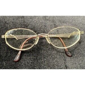 Joan Collins 9638 Gold Brown Eyeglasses FRAMES ONLY 55-18-140 oval full rim